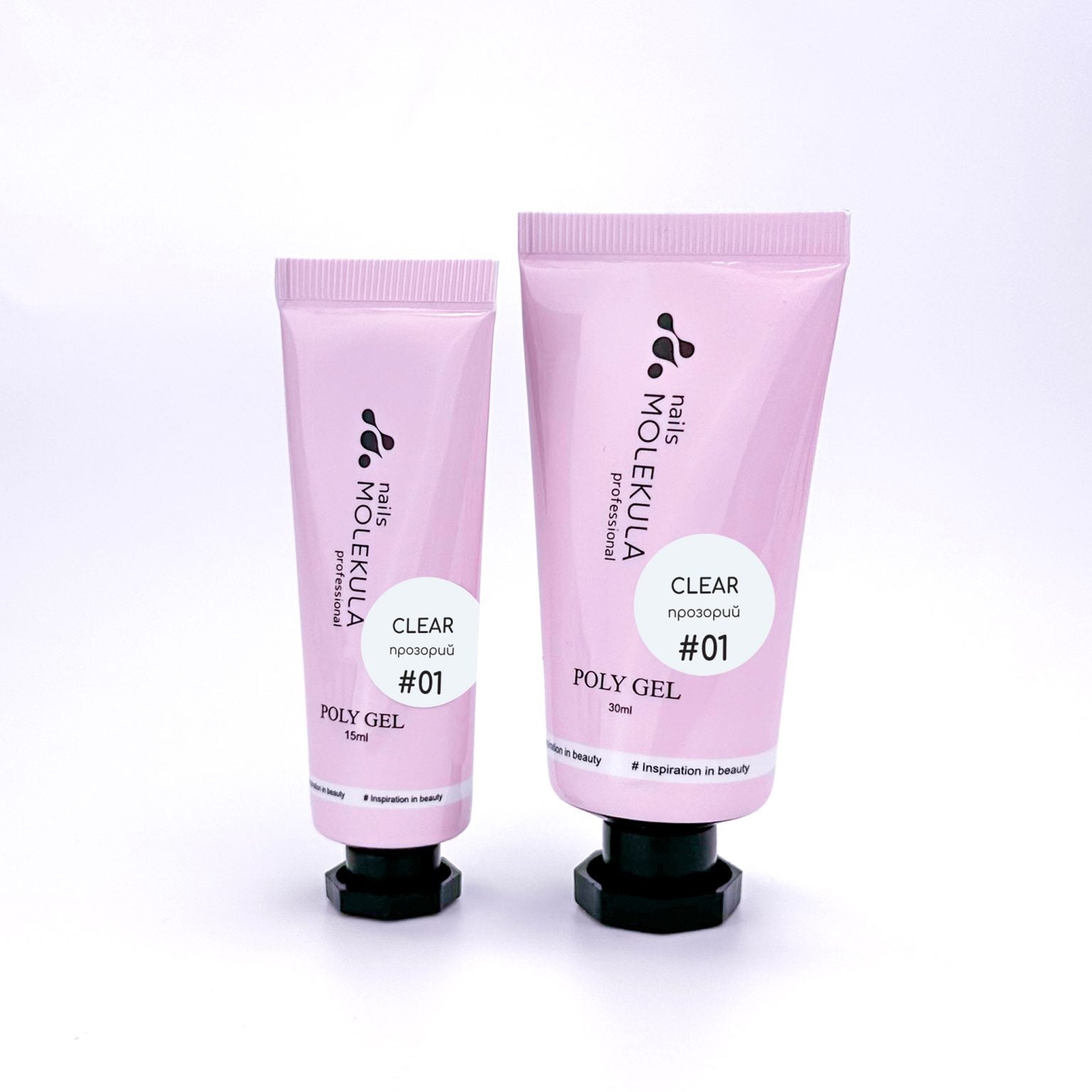 Poly gel Nails Molekula  01 clear (transparent) 15ml  30ml