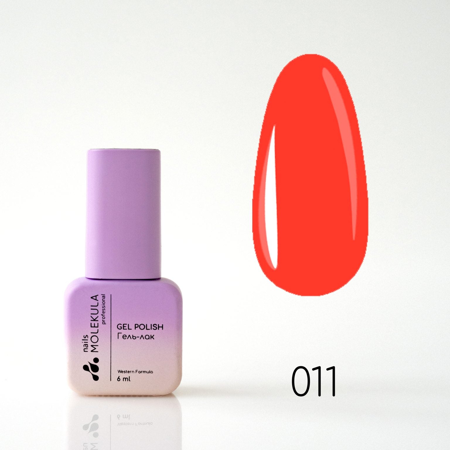 Gel polish No. 011 Scarlet ,6ml,MOLEKULA