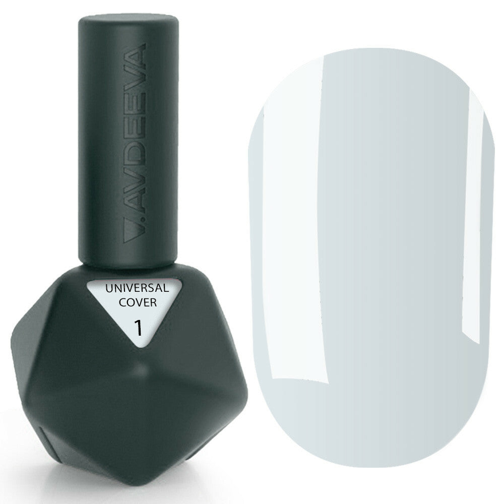 UNIVERSAL COVER GEL 1 V.Avdeeva — weißes Flüssig-Acrygel zum Modellieren und Verstärken der Nägel 12ml