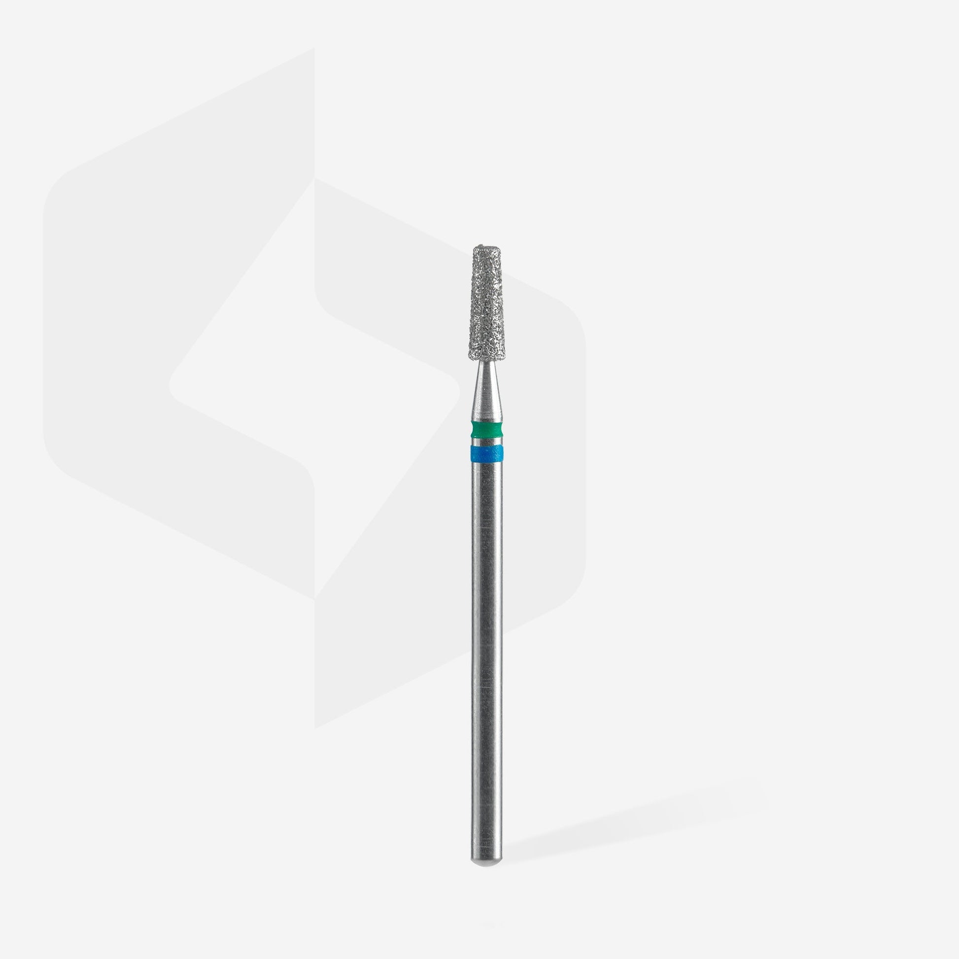 
Diamond nail drill bit DUO cone blue-green EXPERT head diameter 2,5 mm / working part 8 mm