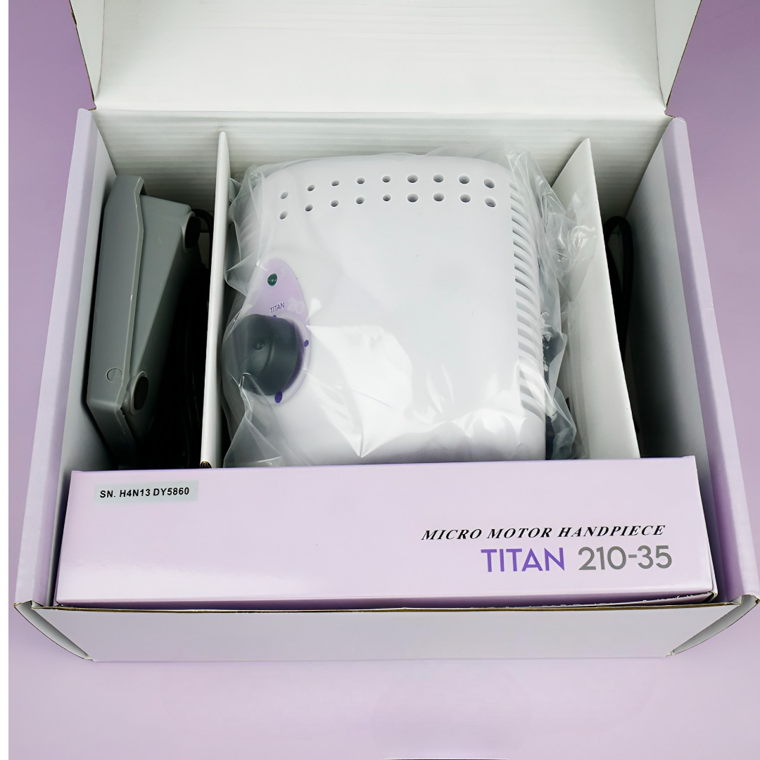 Milling cutter for manicure and pedicureTUFI profi PREMIUM TITAN 210 65V 35,000 rpm white