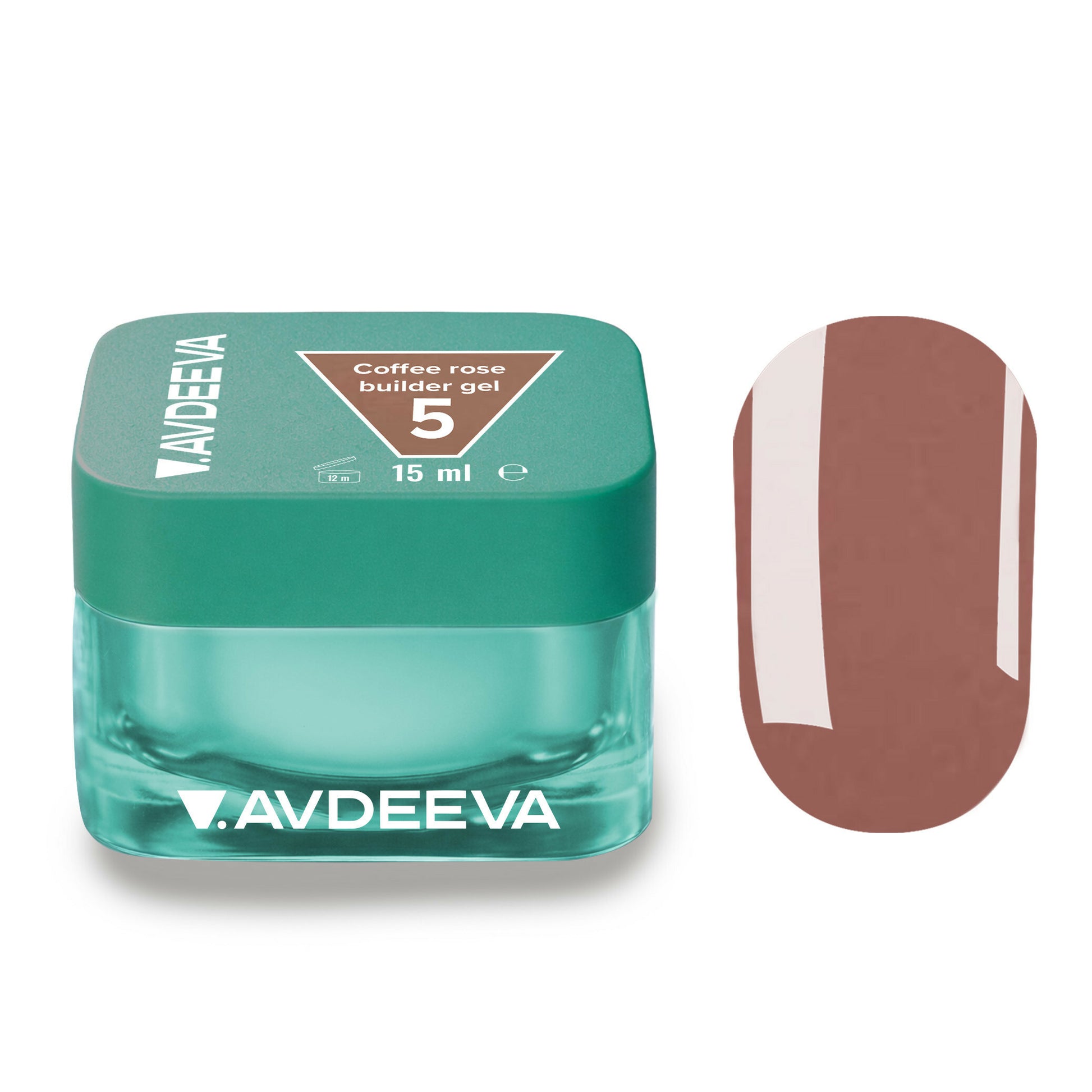 V.AVDEEVA COFFEE ROSE Builder Gel #05 – Rich Warm Brown 15 ml