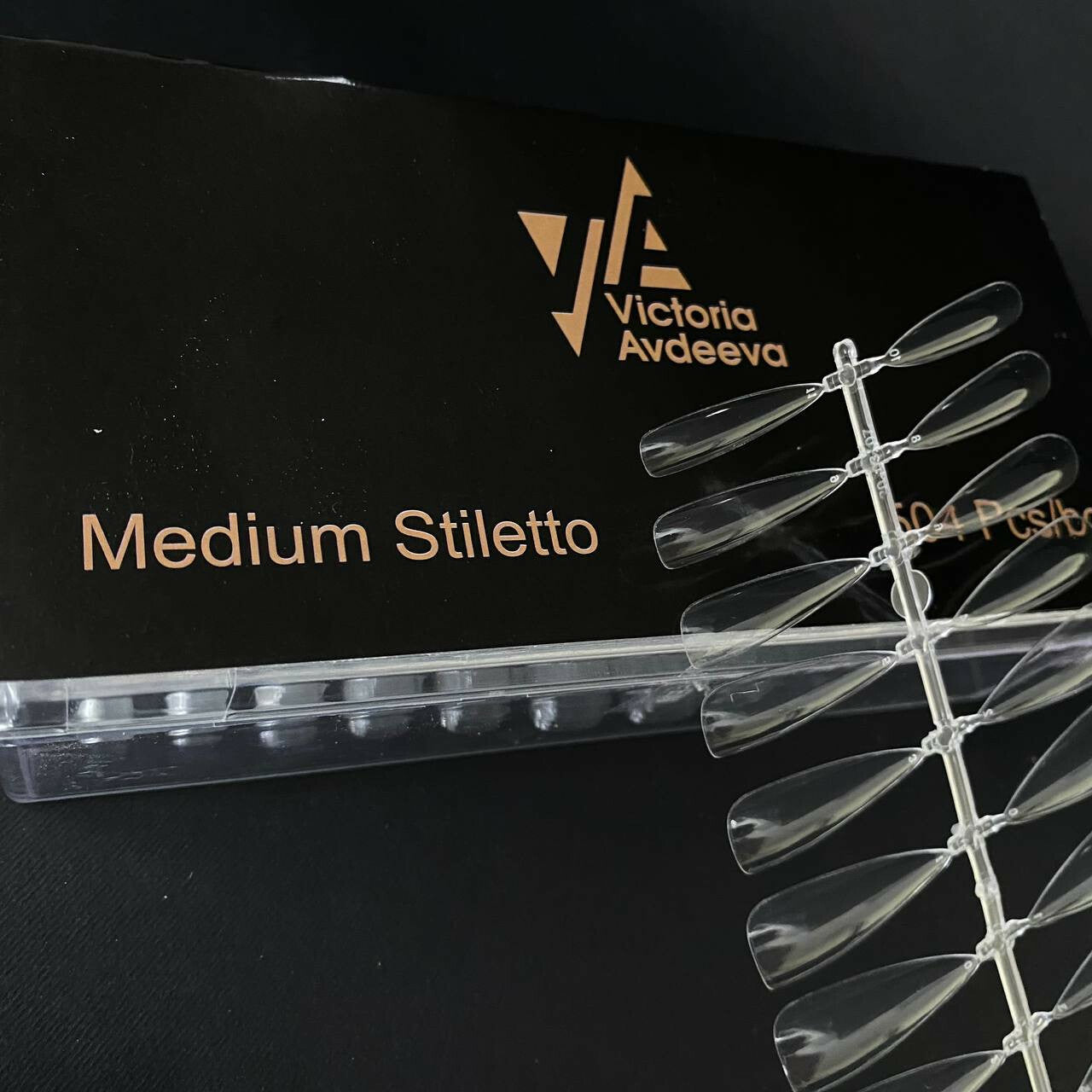 Set of plastic nails, Medium Stiletto, 504 st, V. Avdeeva