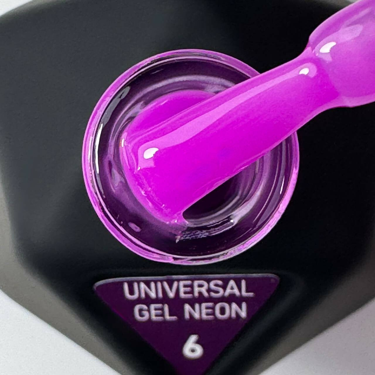 UNIVERSAL GEL NEON 6 Victoria Avdeeva – flüssiges Acrylgel (Liquid Gel) in Neon-Violett zur Nagelmodellage und -verstärkung 12ml