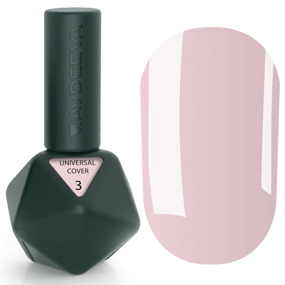 UNIVERSAL COVER GEL 3 von Victoria Avdeeva — flüssiges Acrygel in zartem Nude-Rosa für Modellage und Verstärkung. 12ml