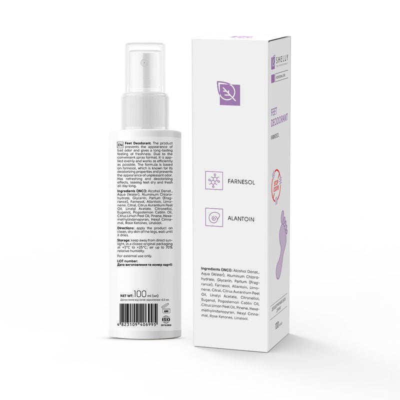 SHELLY, long-lasting foot deodorant with farnesol 100 ml