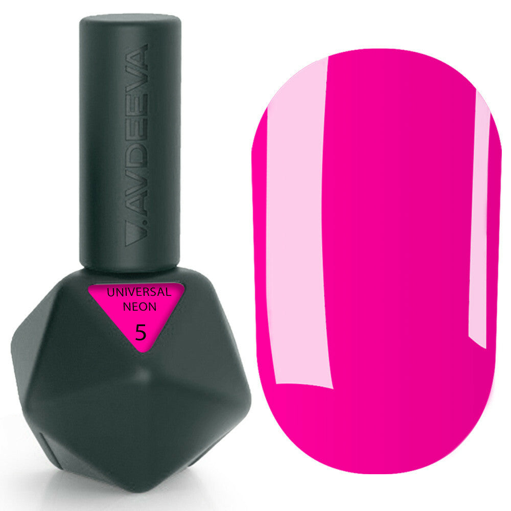 UNIVERSAL GEL NEON 5 Victoria Avdeeva – Neonrosa Liquid-Acrygel zur Nagelmodellage und -verstärkung 12ml