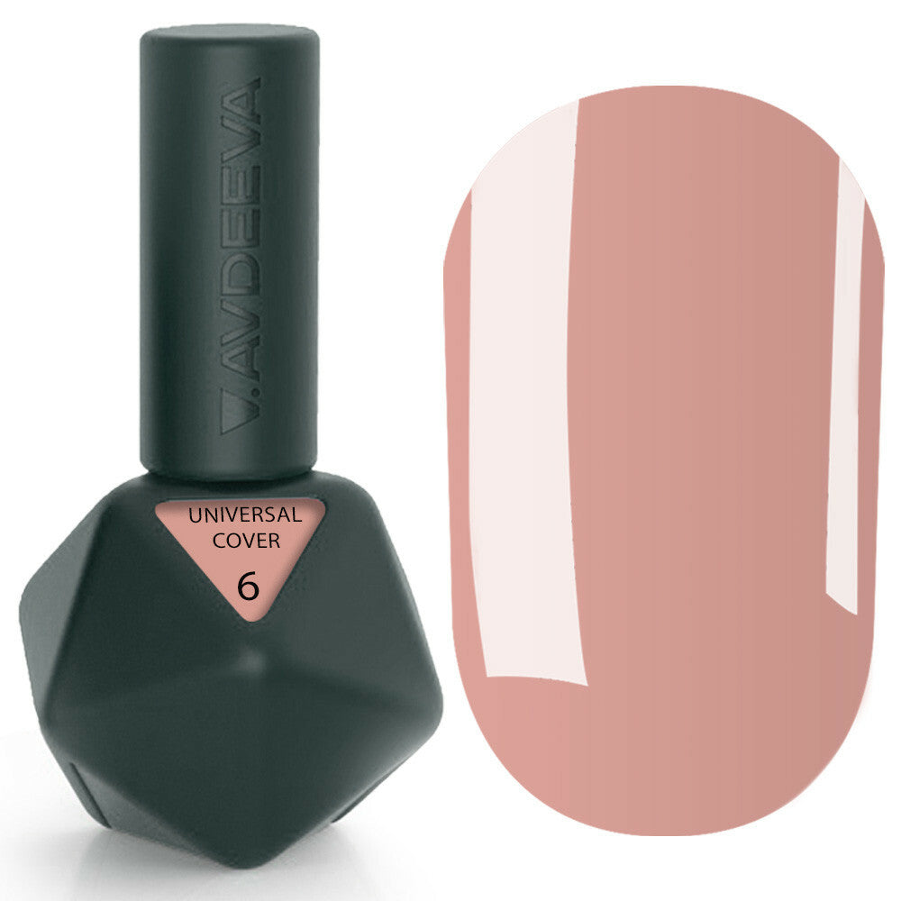 UNIVERSAL COVER GEL 6 Victoria Avdeeva — Sandfarbiges flüssiges Acrygel (Liquid Gel) zum Modellieren und Verstärken 12ml