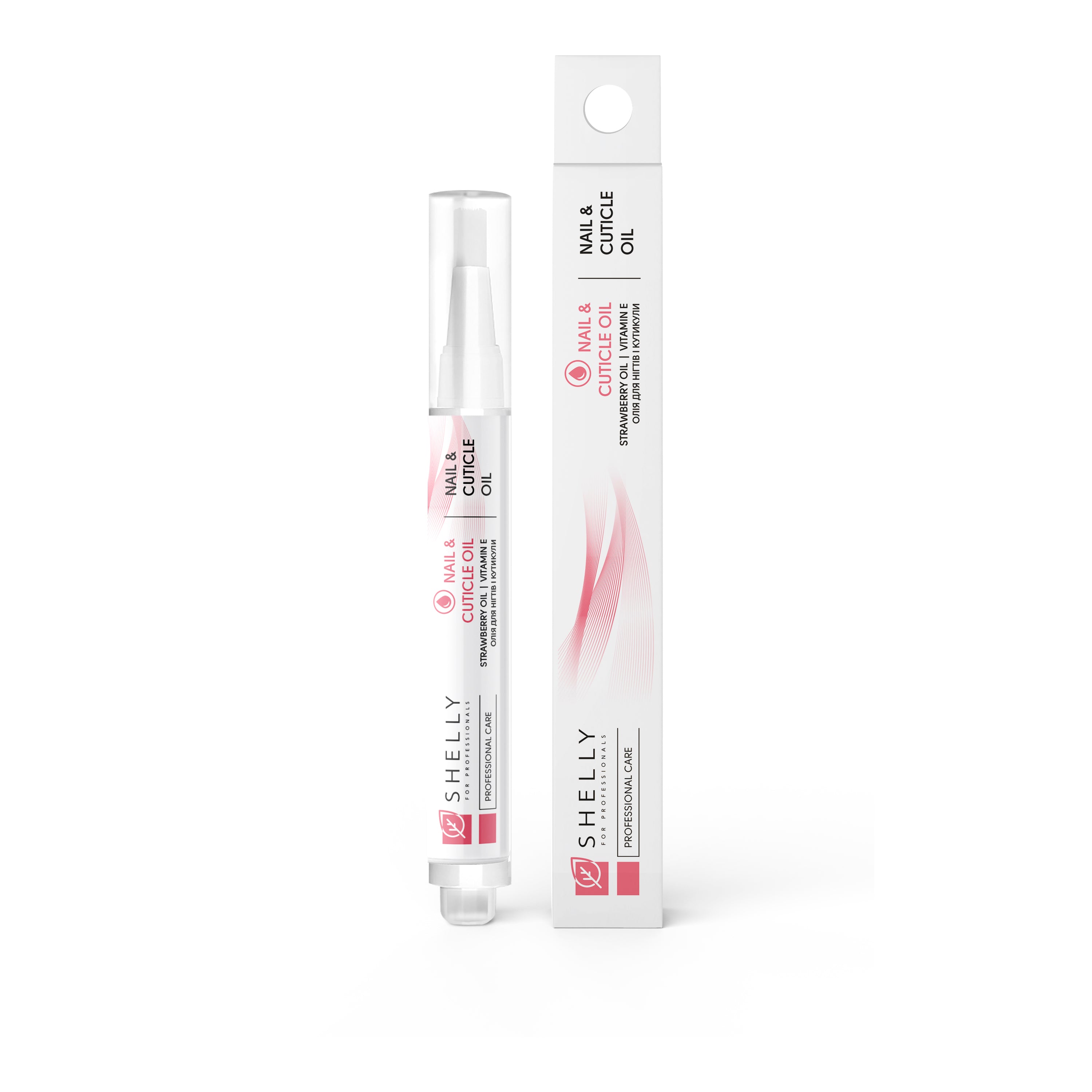 SHELLY. Nail and cuticle oil with strawberry extract and vitamin E , 3 ml