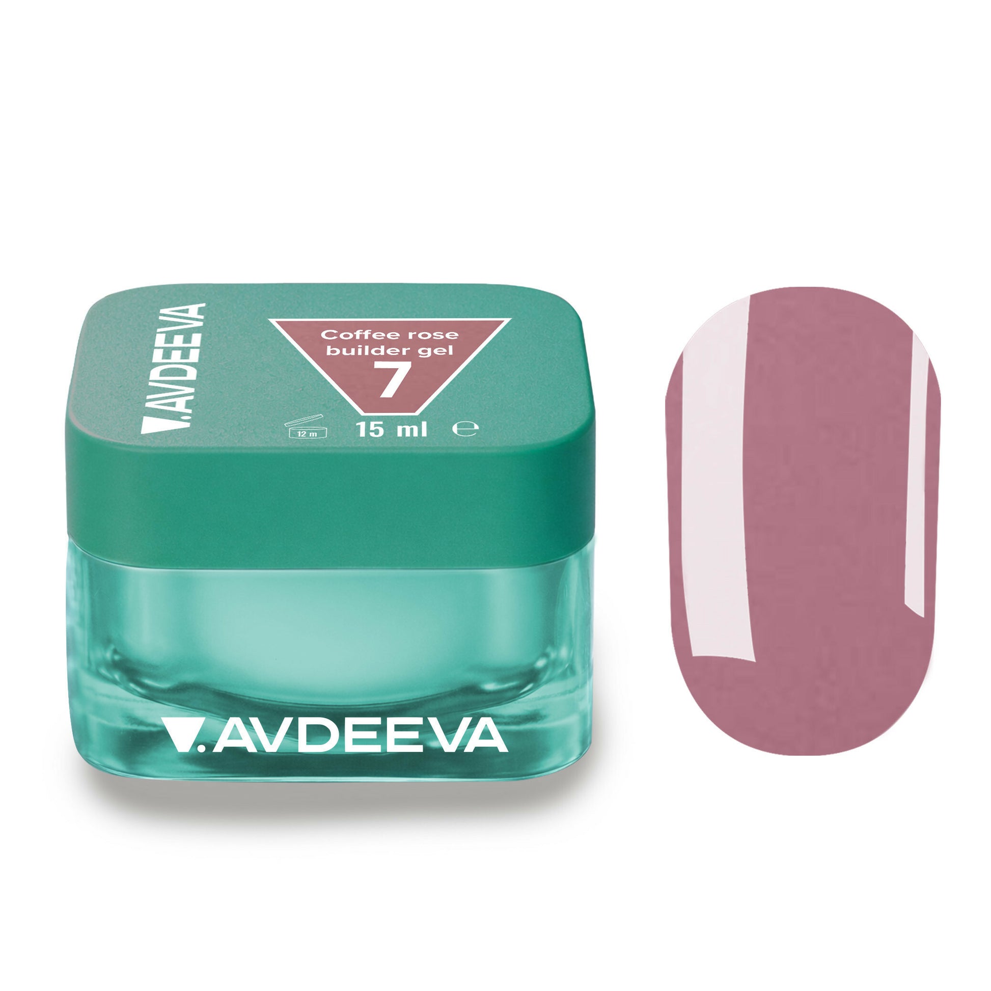 V.AVDEEVA COFFEE ROSE Builder Gel #07 – Warm pink-brown 15 ml