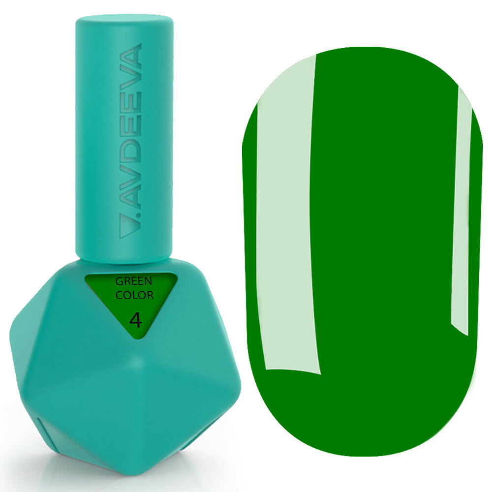 Gel Polish Victoria Avdeeva GREEN COLOR 4 — dark green shade 12ml