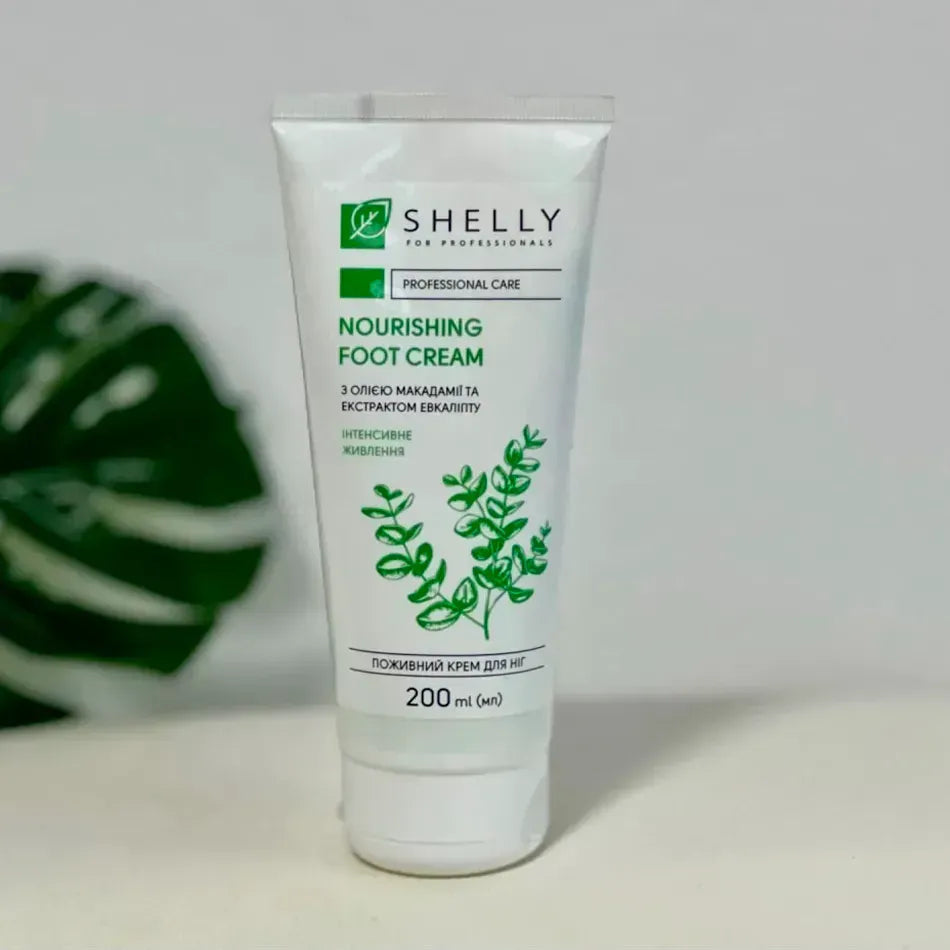 SHELLY. Nourishing foot cream with macadamia oil and eucalyptus extract, 200 ml