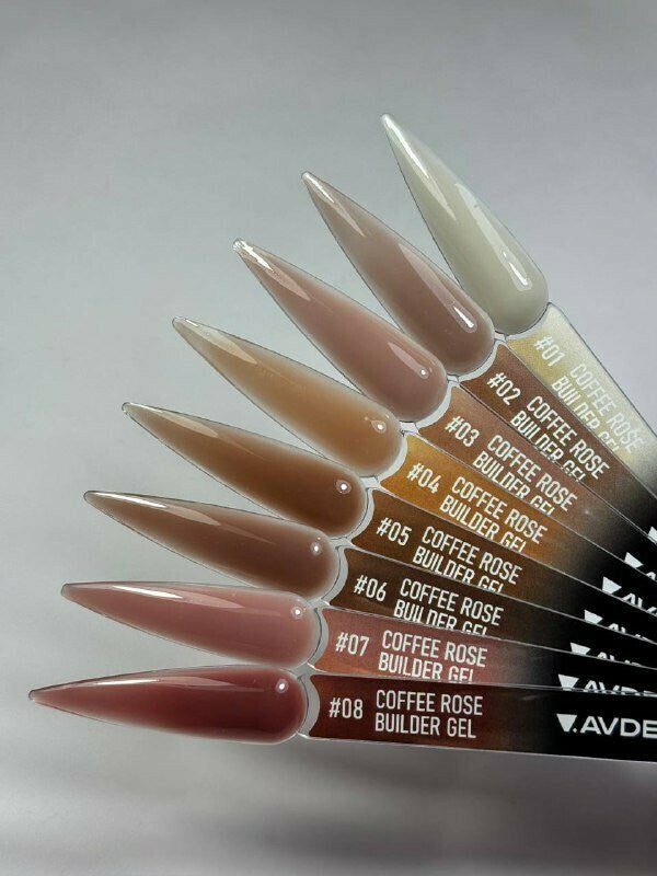 V.AVDEEVA COFFEE ROSE Builder Gel #07 – Warm pink-brown 15 ml