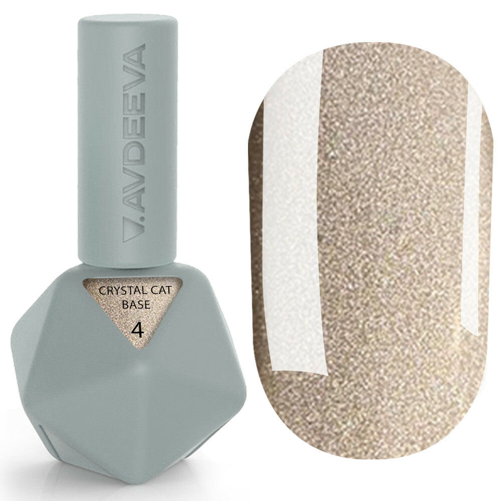 Victoria Avdeeva CRYSTAL CAT BASE 4 – Champagne Camouflage 12mlBase with "Cat Eye" Effect
