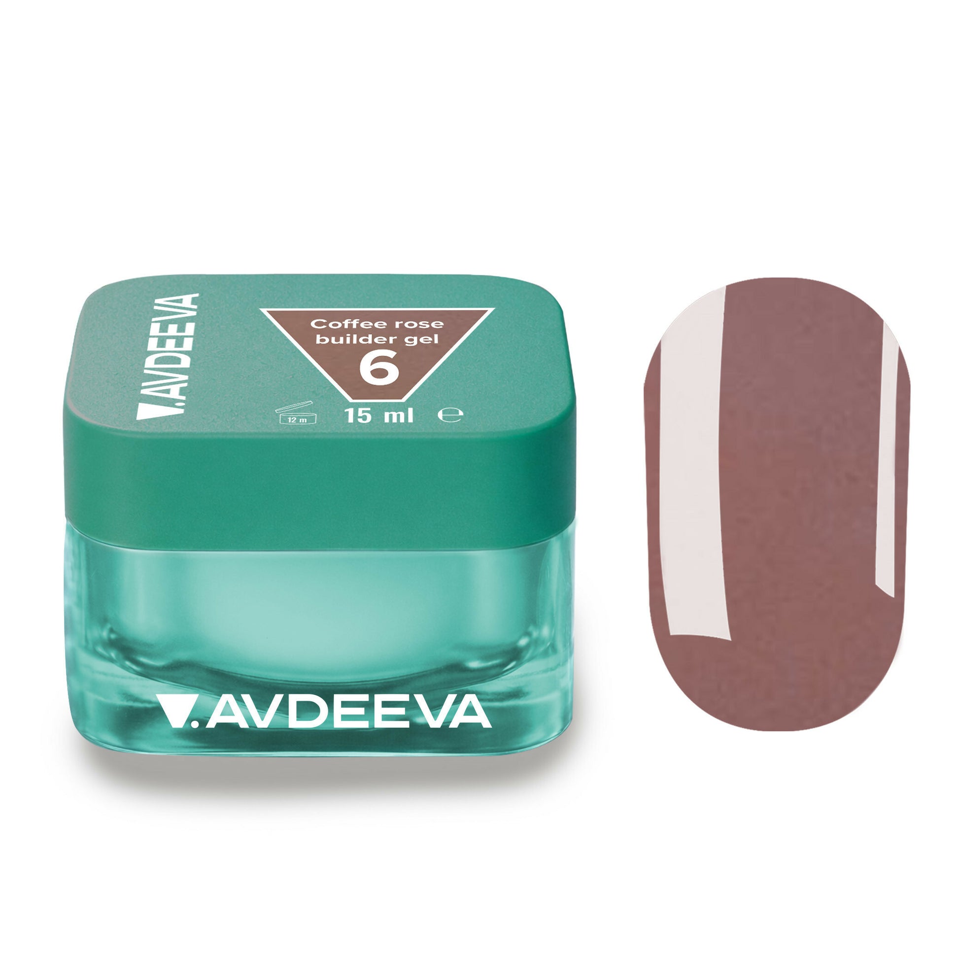 V.AVDEEVA COFFEE ROSE Builder Gel #06 – Dark Chocolate-Coffee 15 ml
