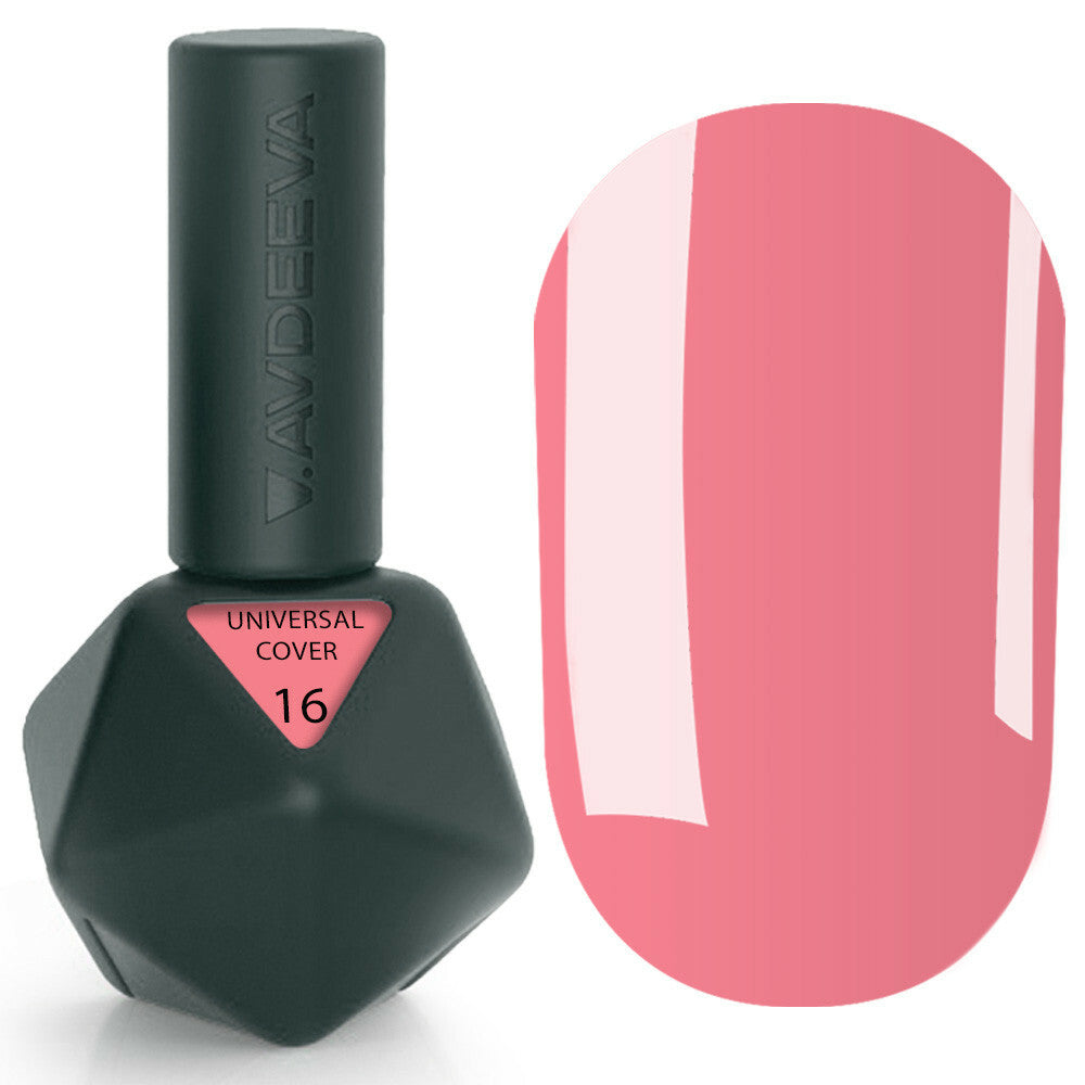 UNIVERSAL COVER GEL 16 Victoria Avdeeva — warmes rosafarbenes flüssiges Acrygel (Liquid Gel) zum Modellieren und Verstärken 12ml