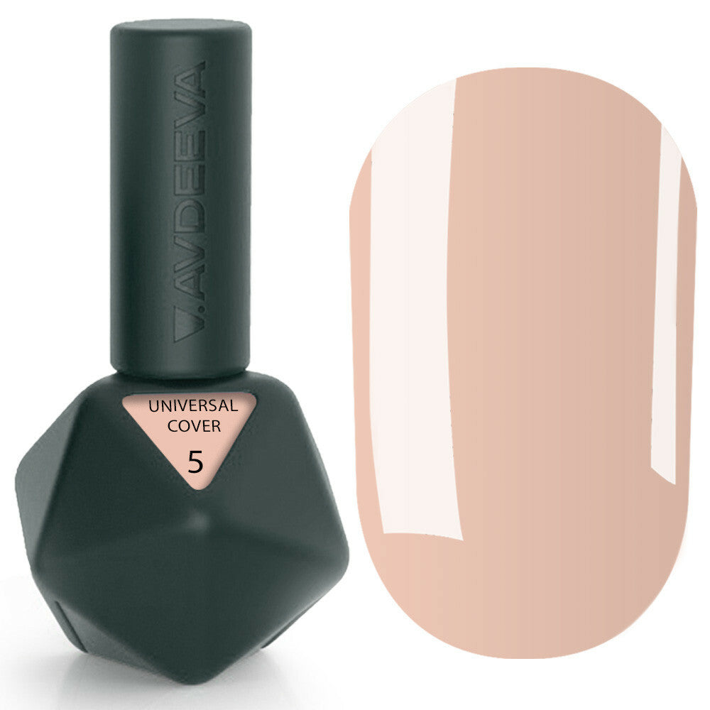 UNIVERSAL COVER GEL 5 Victoria Avdeeva — Cremefarbiges Nude Flüssig-Acrygel zum Modellieren und Verstärken der Nägel 12ml