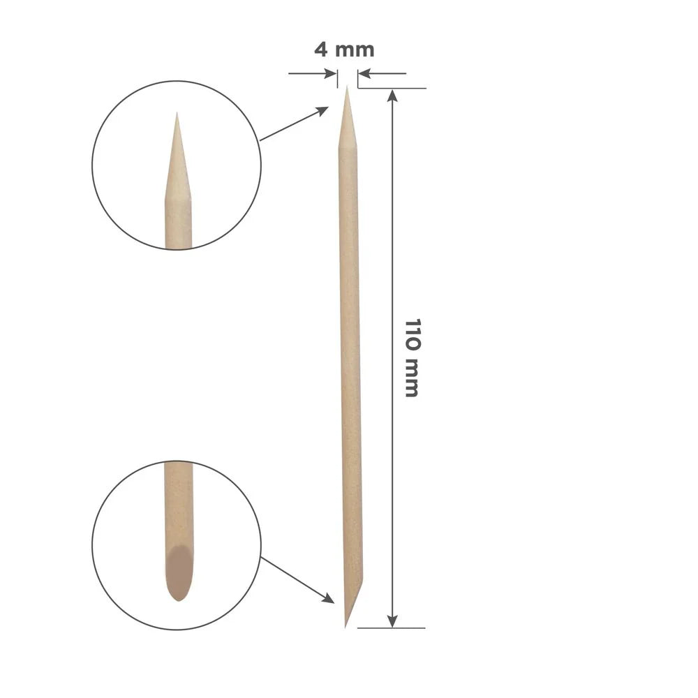 STALEKS EXPERT Orange stick wooden, 110 mm (100 pcs)