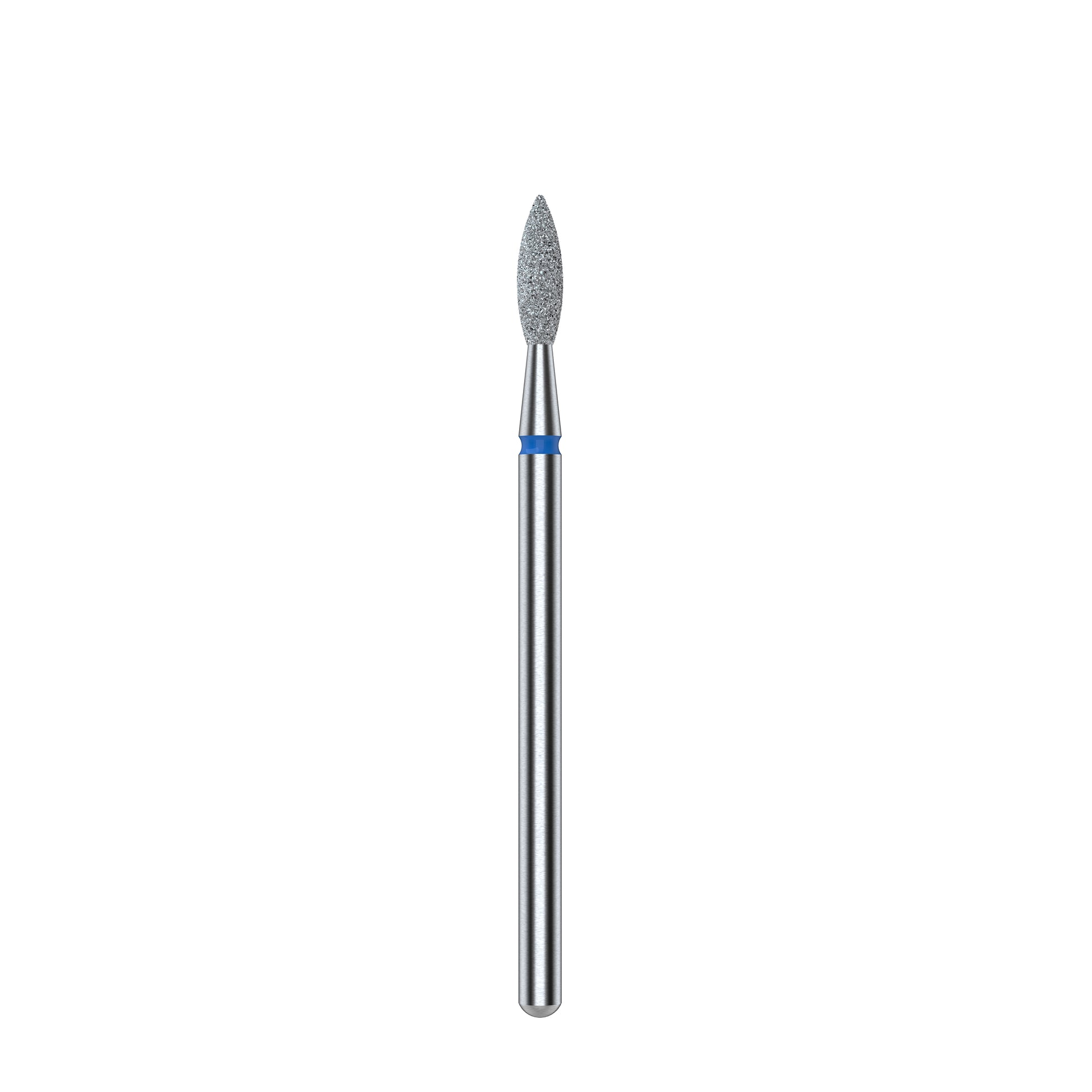 Diamond nail drill bit pointed flame blue EXPERT head diameter 2,3 mm / working part 8 mm