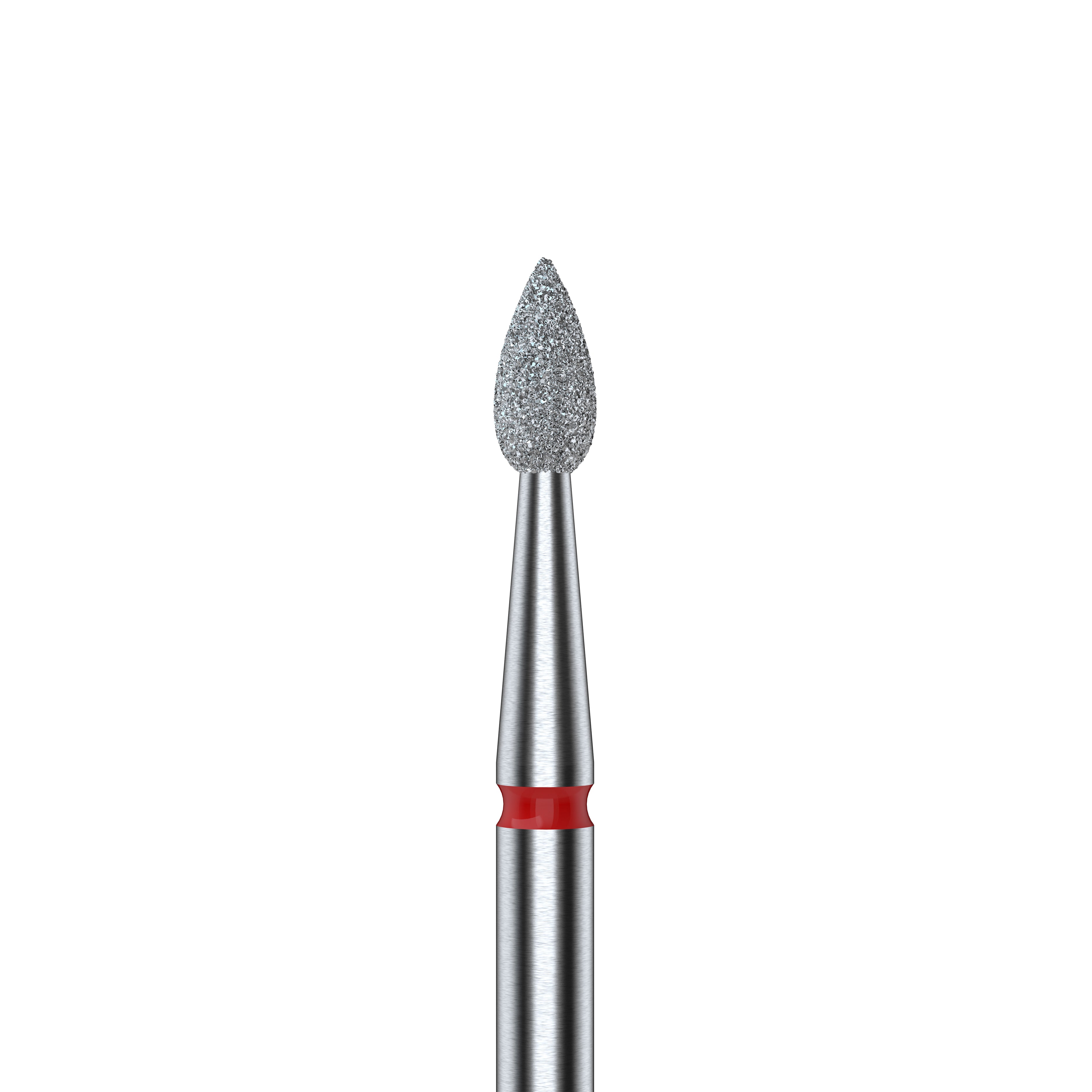 Diamond nail drill bit drop red EXPERT head diameter 1,6 mm / working part 4 mm