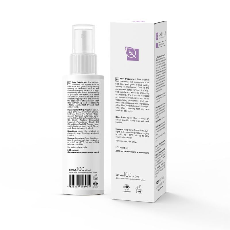 SHELLY, long-lasting foot deodorant with farnesol 100 ml