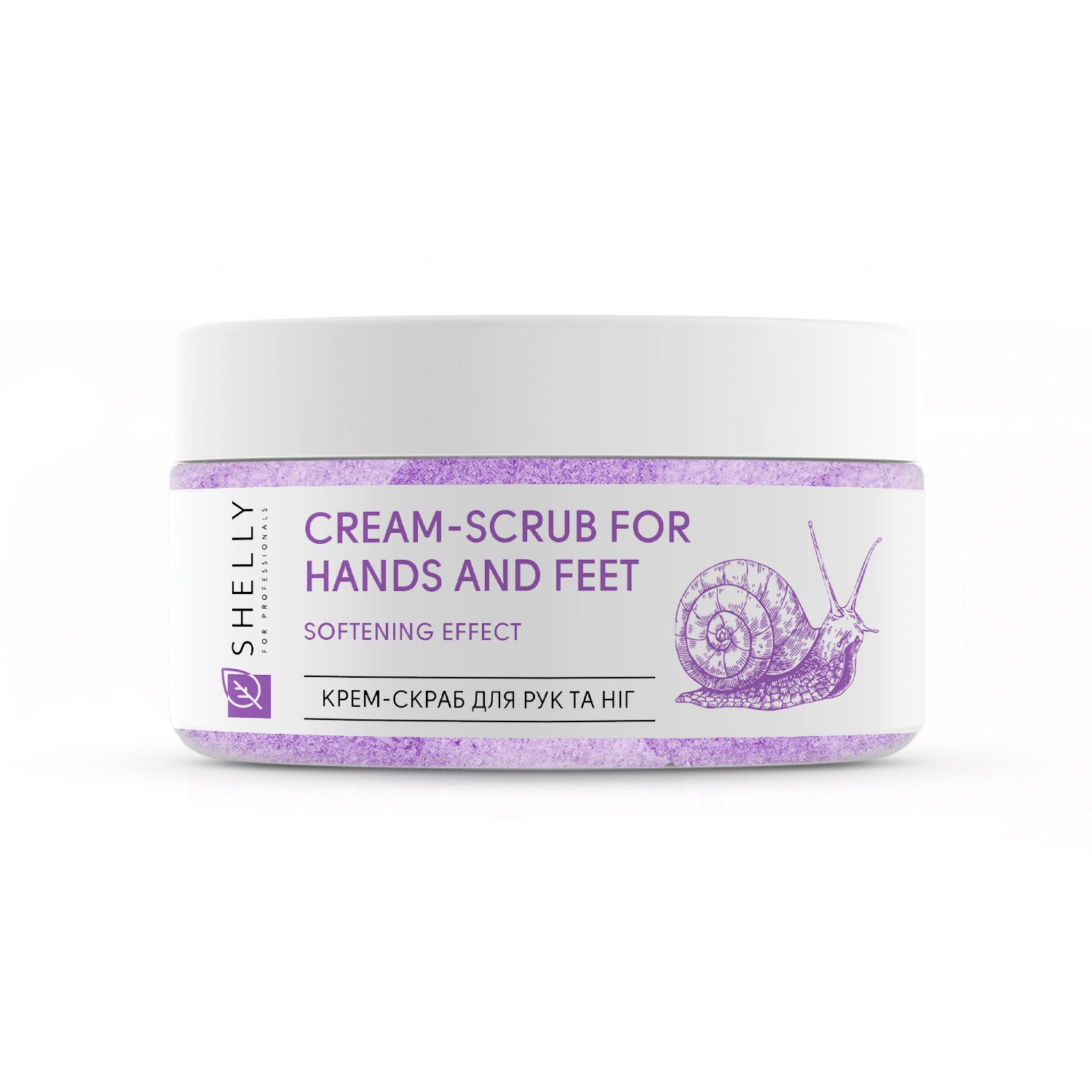 Cream scrub for hands and feet with allantoin, snail extract and shea oil Shelly 350 g
