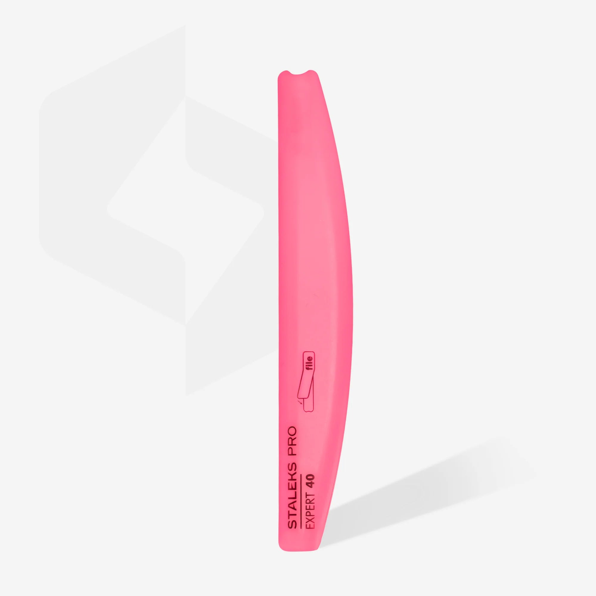 Crescent beveled plastic base for nail file EXPERT 40