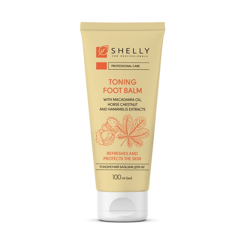 Toning foot balm with macadamia oil, extracts of horse chestnut and witch hazel Shelly 100 ml