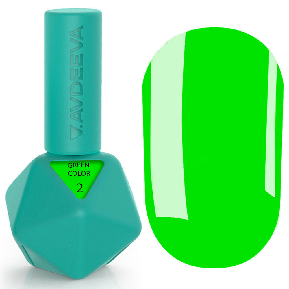 Victoria Avdeeva Gel Polish GREEN COLOR 2 – Neon Green 12ml