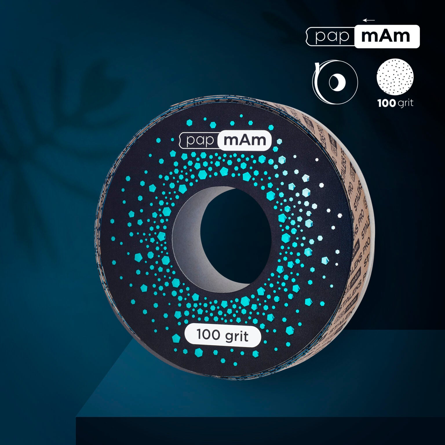 Disposable abrasive tape papmAm EXCLUSIVE 100 grit for the plastic case