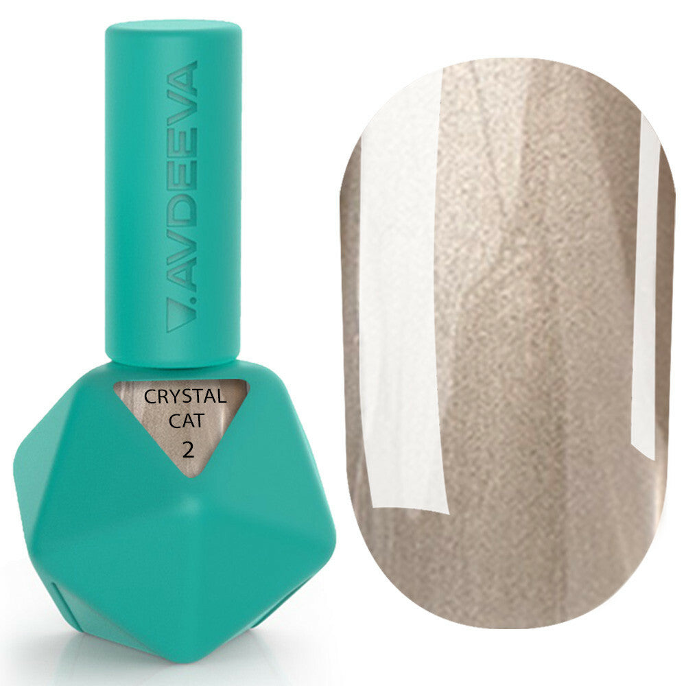 Victoria Avdeeva Gel Polish CRYSTAL CAT 2 – Crystal Cat Eye in Platinum Beige 12ml