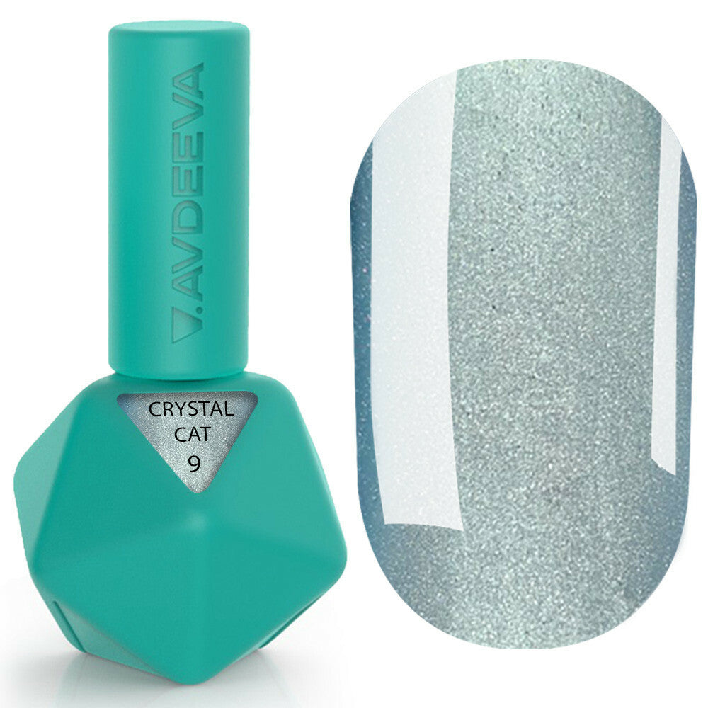 V. Avdeeva Gel Polish CRYSTAL CAT 9 – Crystal Cat Eye in Mint Silver Frost 12ml