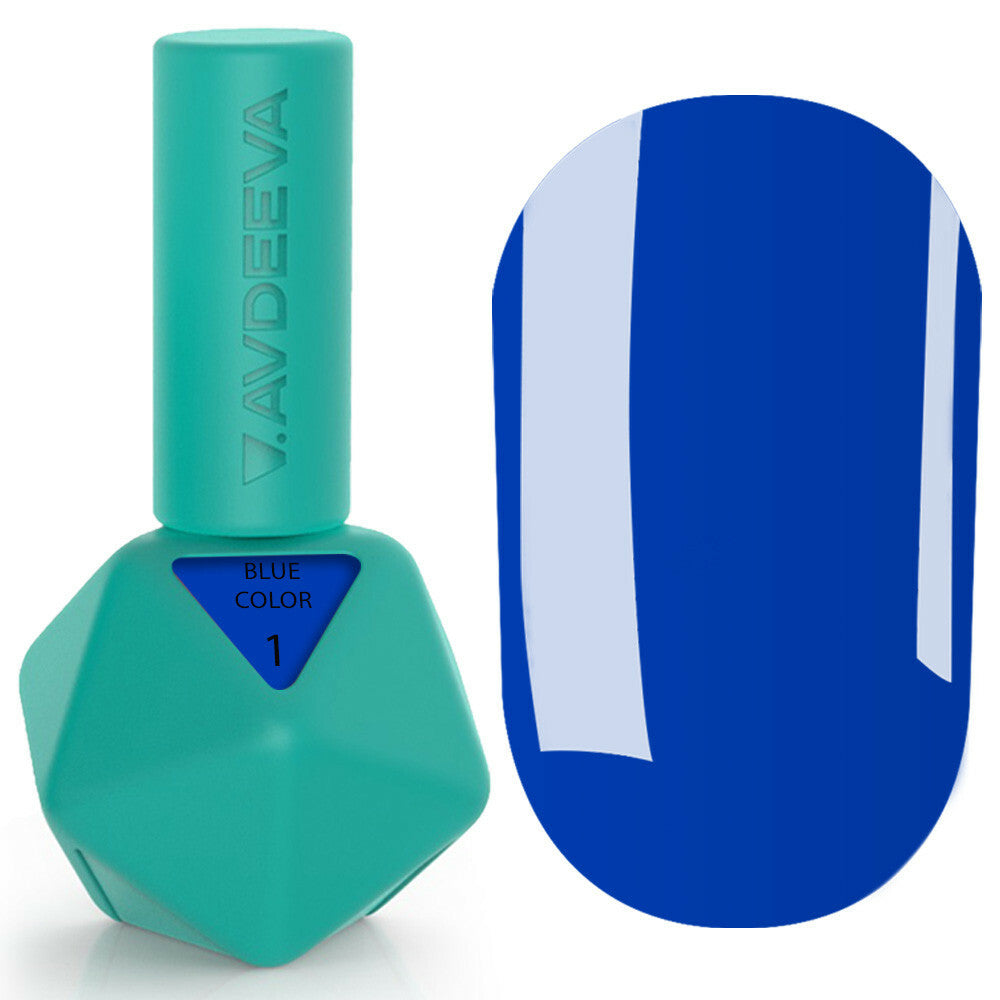 Victoria Avdeeva Gel Polish BLUE COLOR 1 — Royal Blue Shade for Elegant Nails 12ml