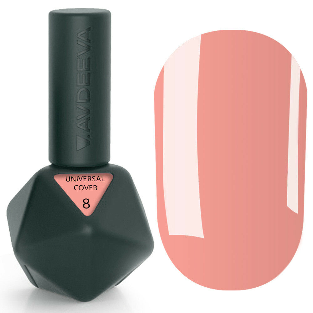 UNIVERSAL COVER GEL 8 Victoria Avdeeva — Pfirsichfarbener Nude Liquid Acrygel zum Modellieren und Verstärken 12ml