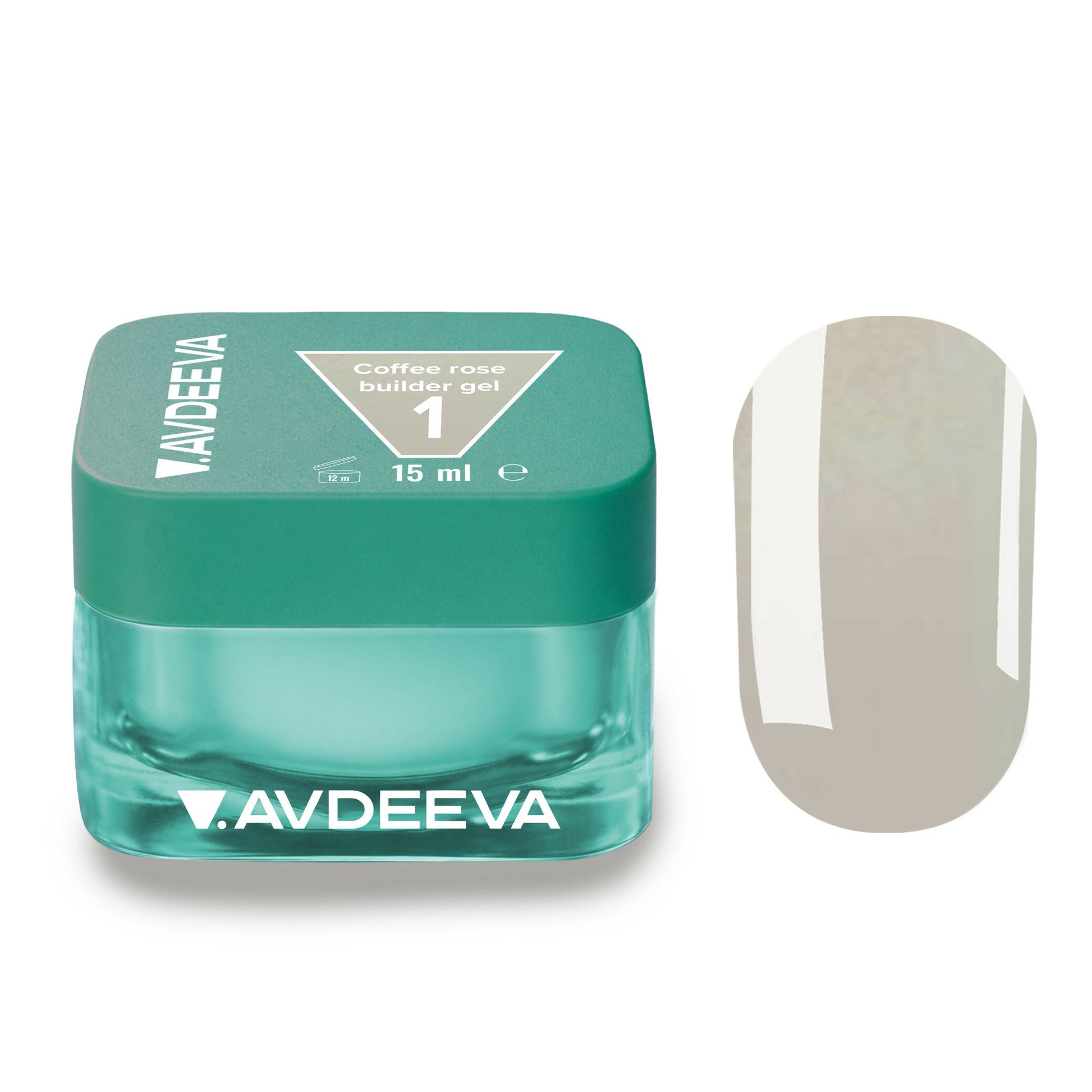 V.AVDEEVA COFFEE ROSE Builder Gel #01 – Light beige with a cool undertone 15 ml