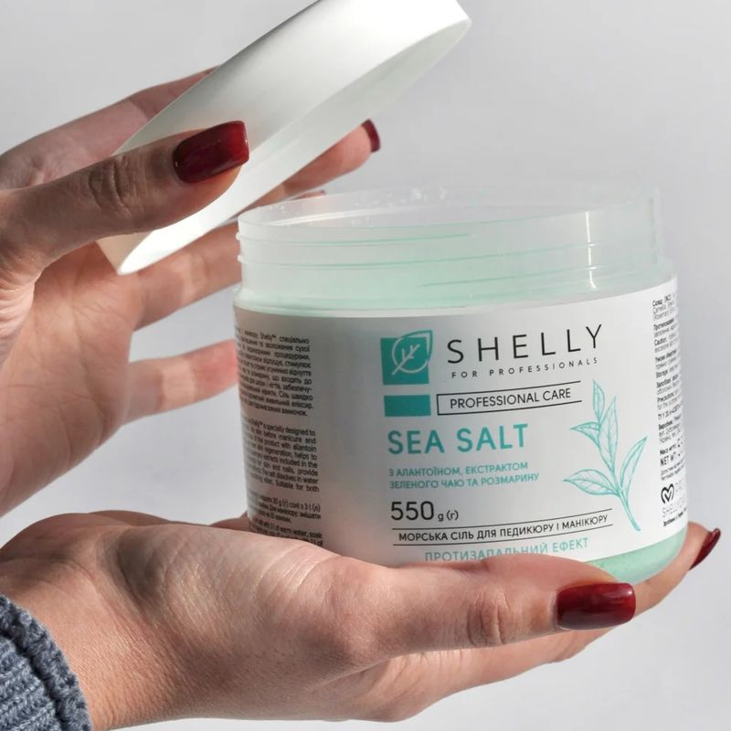 SHELLY, Bath salt with allantoin, green tea extract and rosemary, 550 g