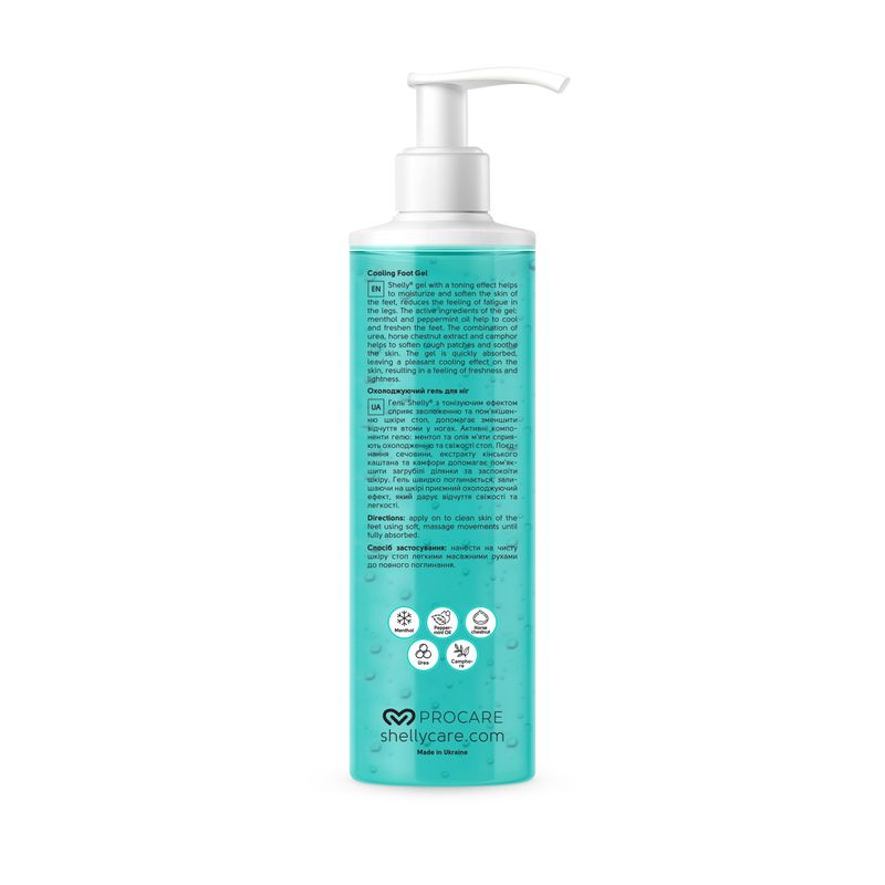 Cooling gel for feet with menthol and mint oil Shelly 200 ml