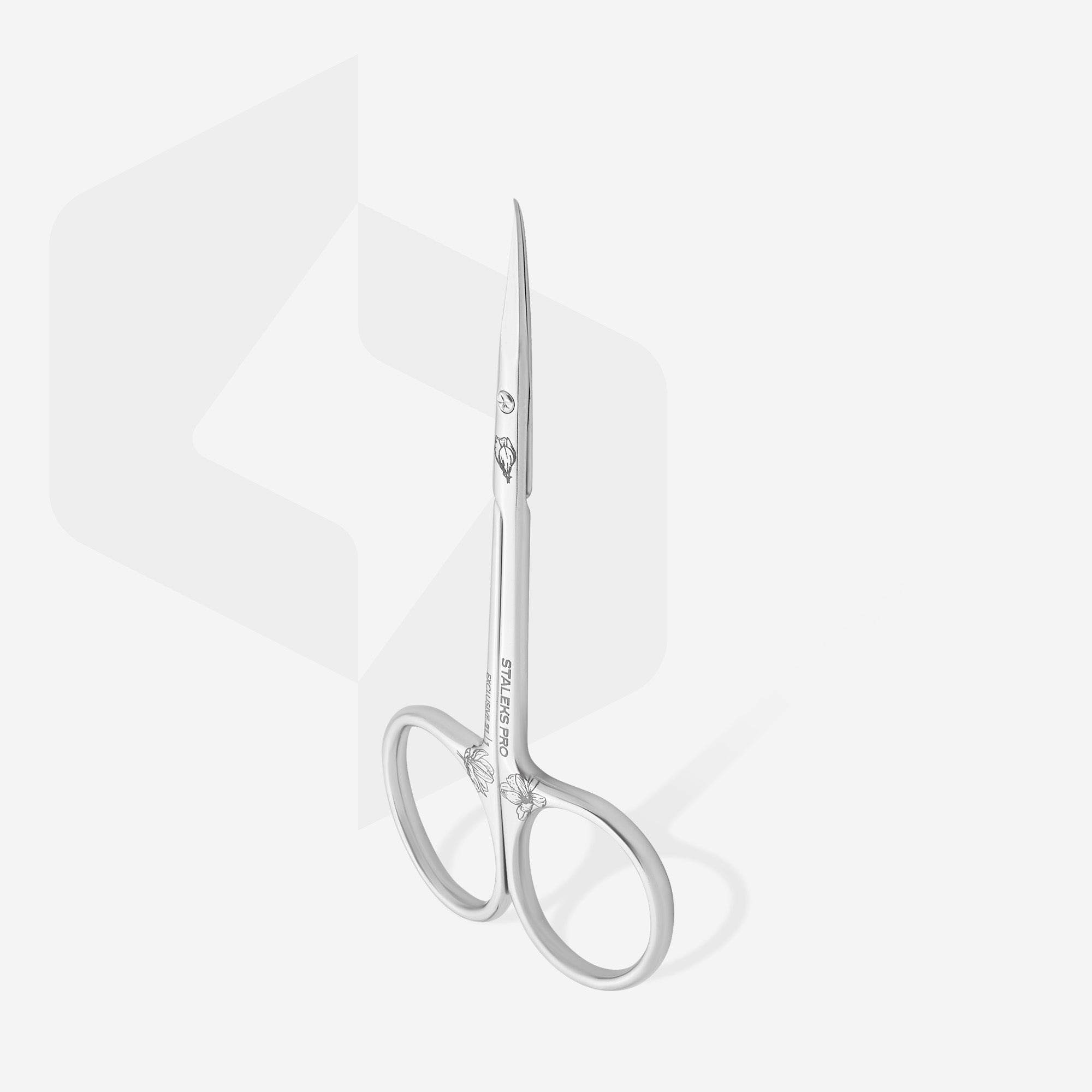 Professional cuticle scissors with hook EXCLUSIVE 21 TYPE 1 (magnolia)