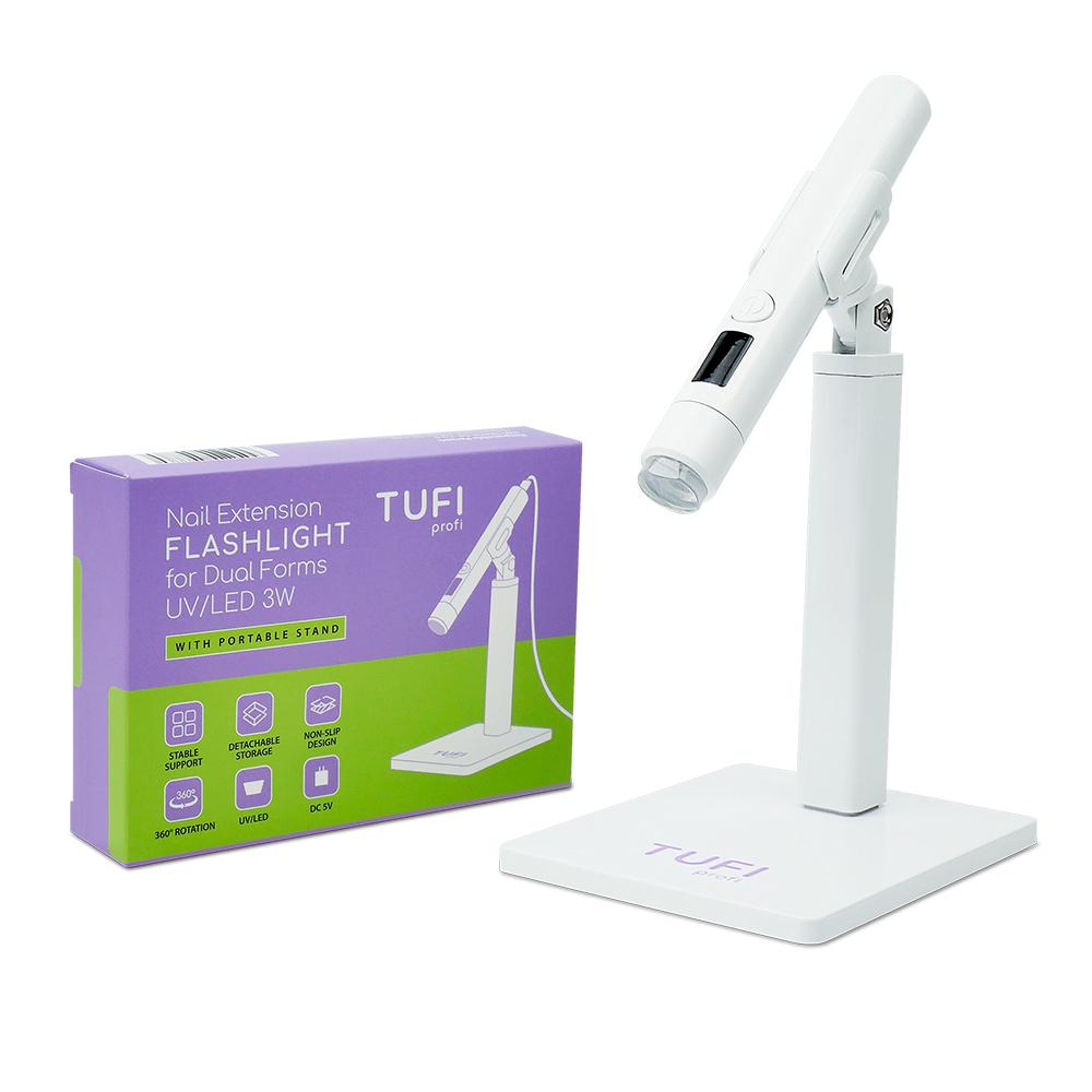 TUFI Portable UV LED manicure flashlight Tufi Profi with timer and battery 3W white
